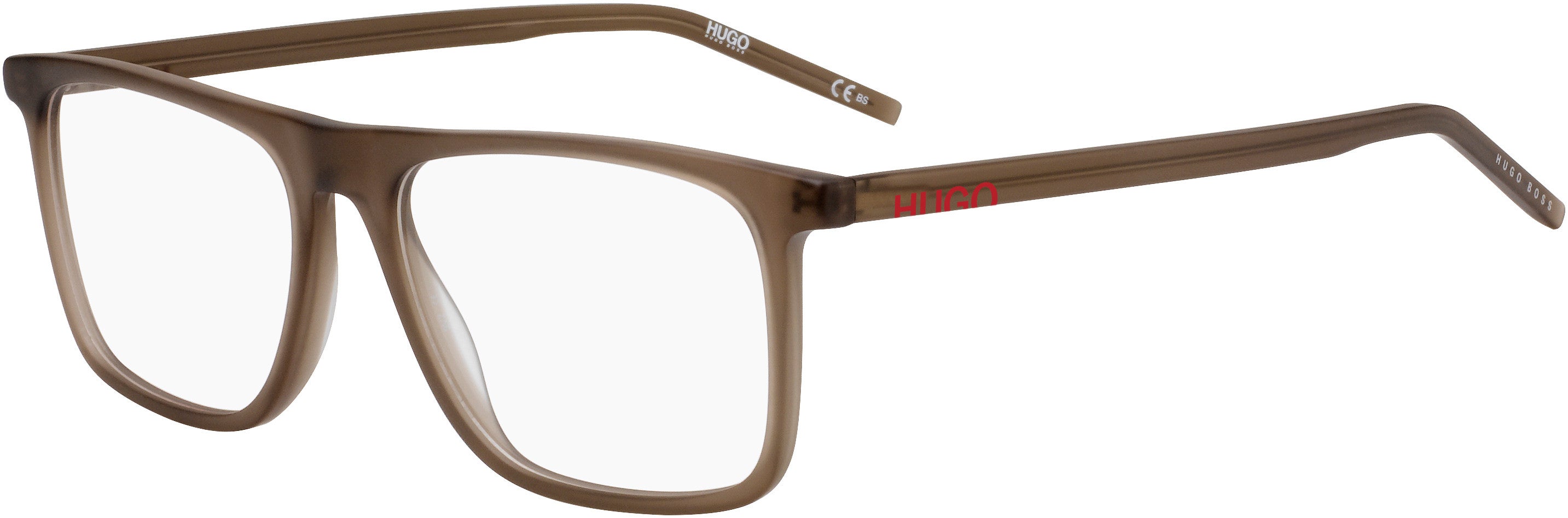 Hugo (hug) Hugo 1057 Rectangular Eyeglasses 04IN-04IN Matte Brown (00 Demo Lens)