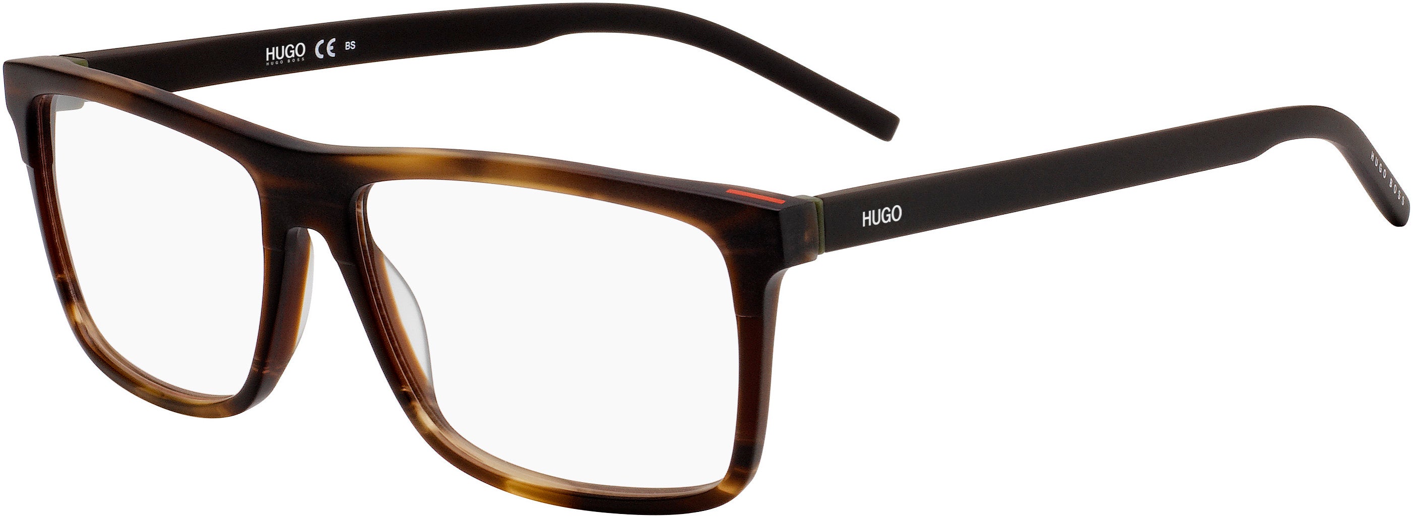 Hugo (hug) Hugo 1088 Rectangular Eyeglasses 0BU0-0BU0 Brown Hrwal (00 Demo Lens)