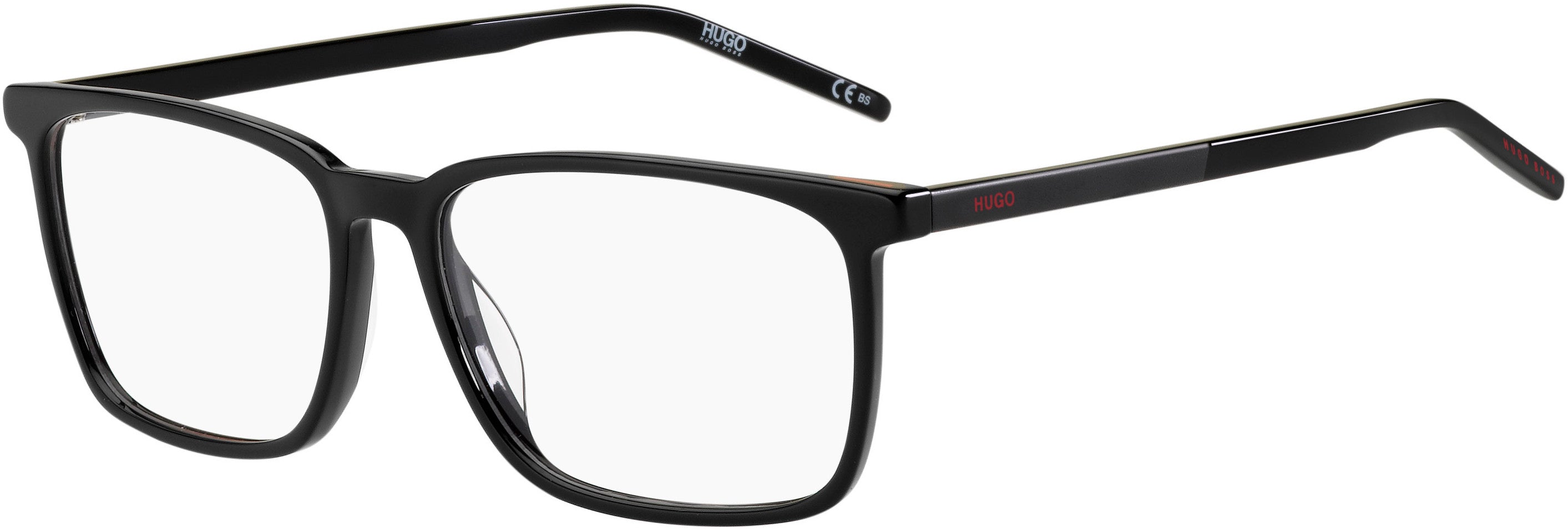 Hugo (hug) Hugo 1097 Square Eyeglasses 0807-0807 Black (00 Demo Lens)