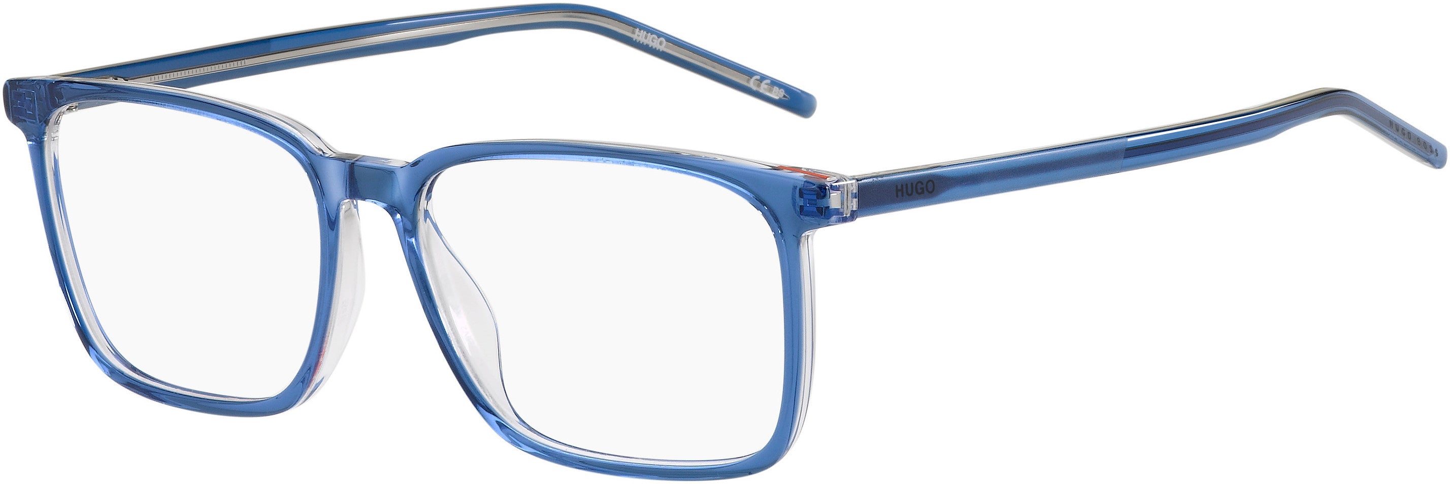 Hugo (hug) Hugo 1097 Square Eyeglasses 0OXZ-0OXZ Blue Crystal (00 Demo Lens)