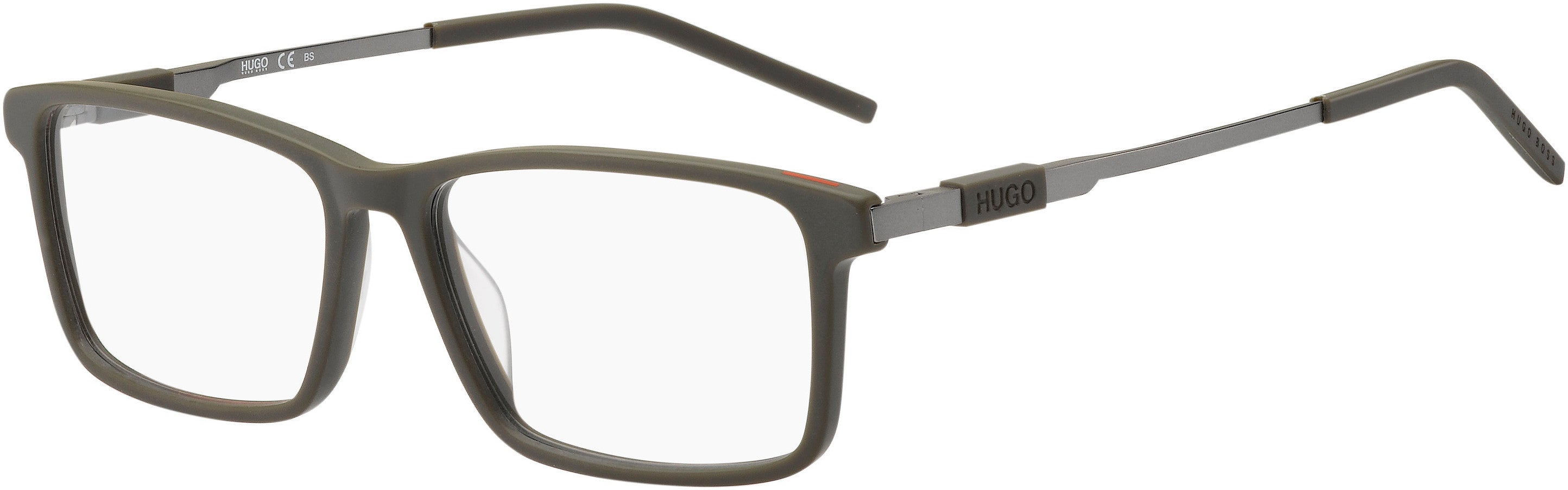 Hugo (hug) Hugo 1102 Square Eyeglasses 0IZH-0IZH Matte Mu Dark Rust (00 Demo Lens)
