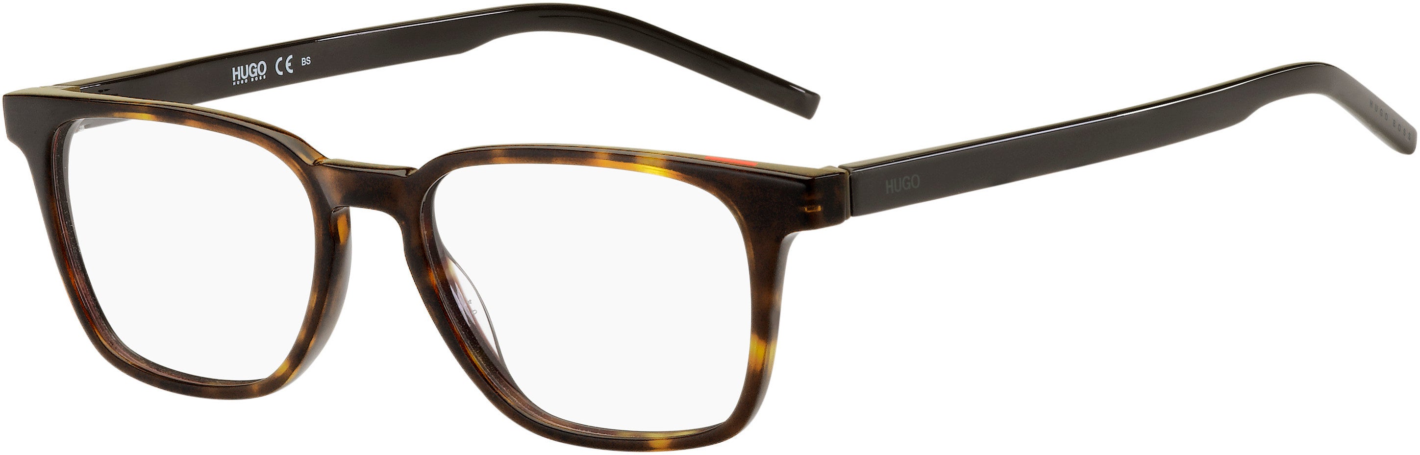 Hugo (hug) Hugo 1130 Rectangular Eyeglasses 0086-0086 Dark Havana (00 Demo Lens)