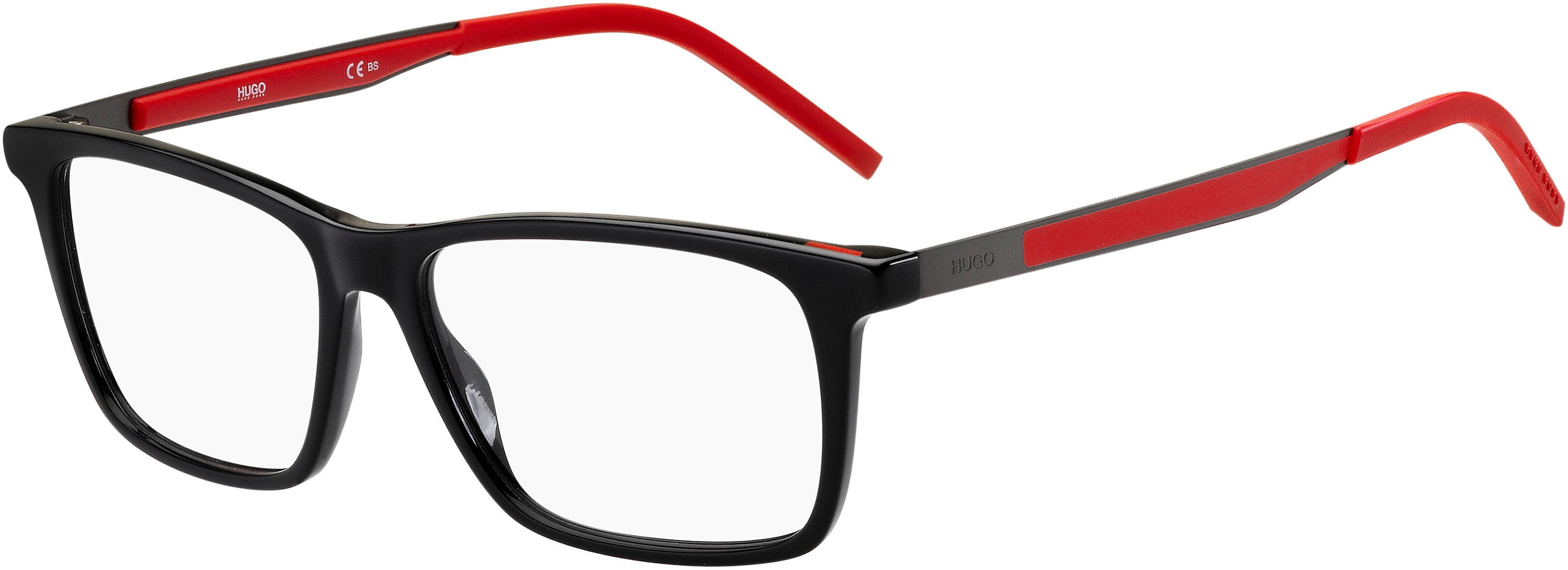Hugo (hug) Hugo 1140 Rectangular Eyeglasses 0807-0807 Black (00 Demo Lens)