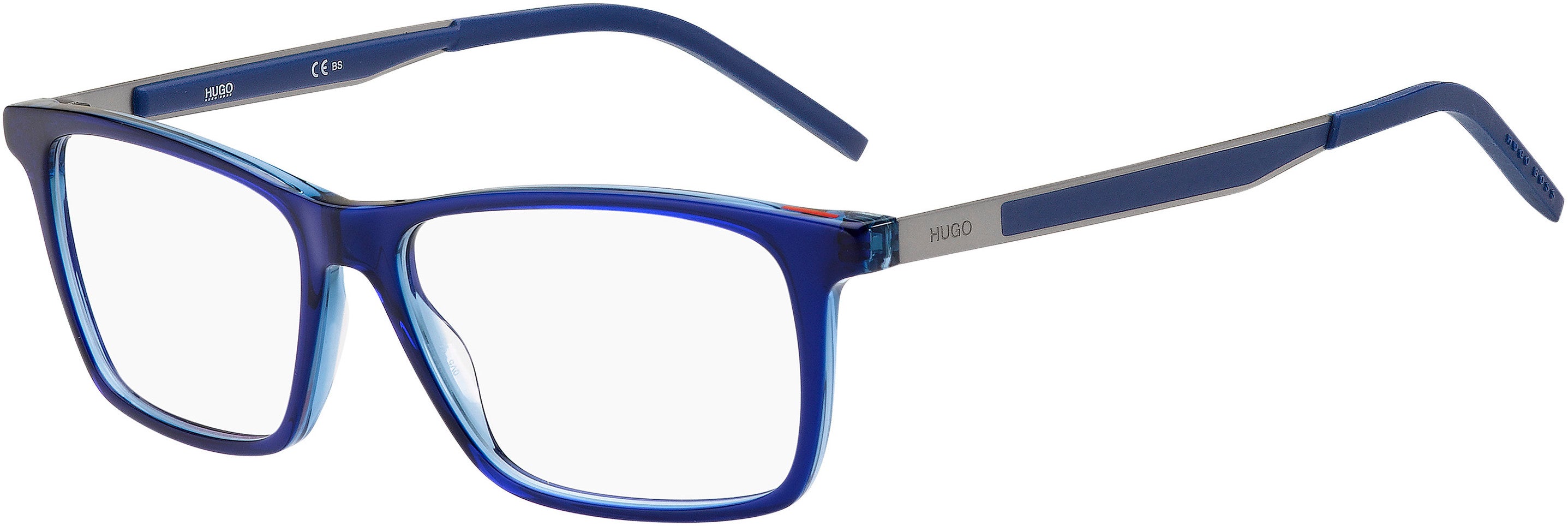 Hugo (hug) Hugo 1140 Rectangular Eyeglasses 0ZX9-0ZX9 Blue Azure (00 Demo Lens)