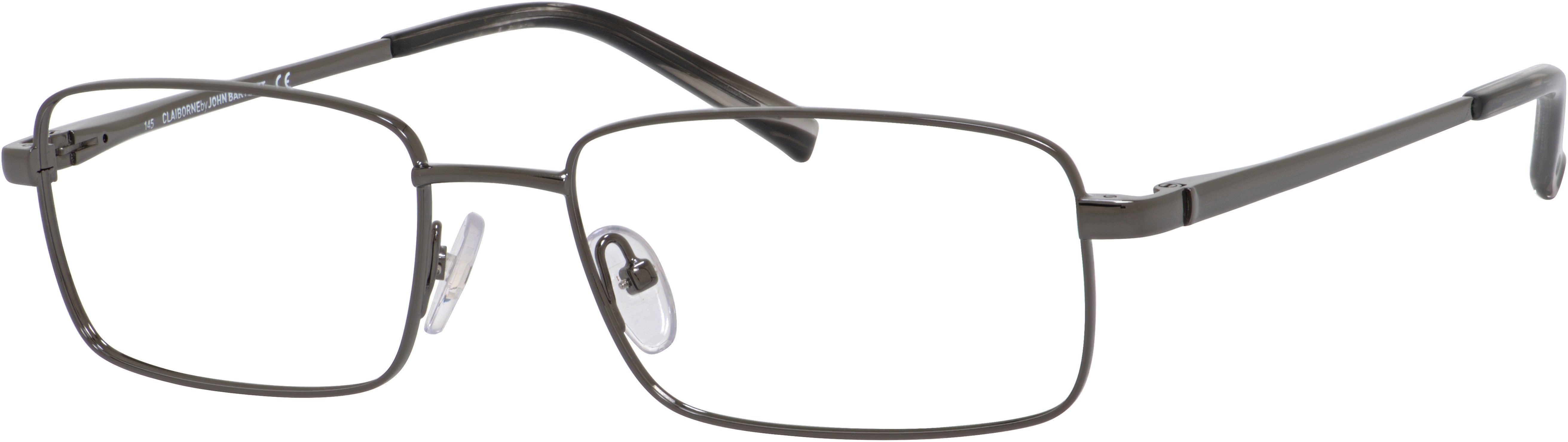 Claiborne Industrialist Rectangular Eyeglasses 03WK-03WK Gunmetal (00 Demo Lens)