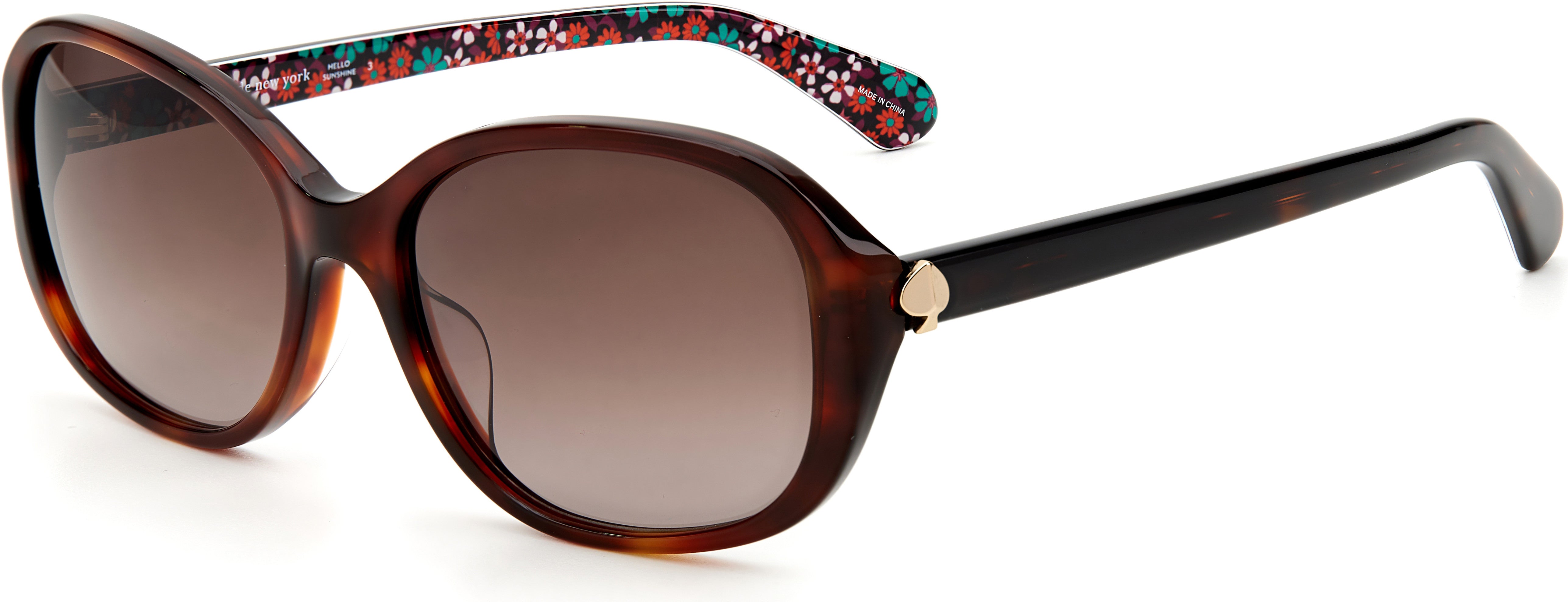 Kate Spade Izabella/G/S Oval Modified Sunglasses 0086-0086 Dark Havana (HA Brown Gradient)