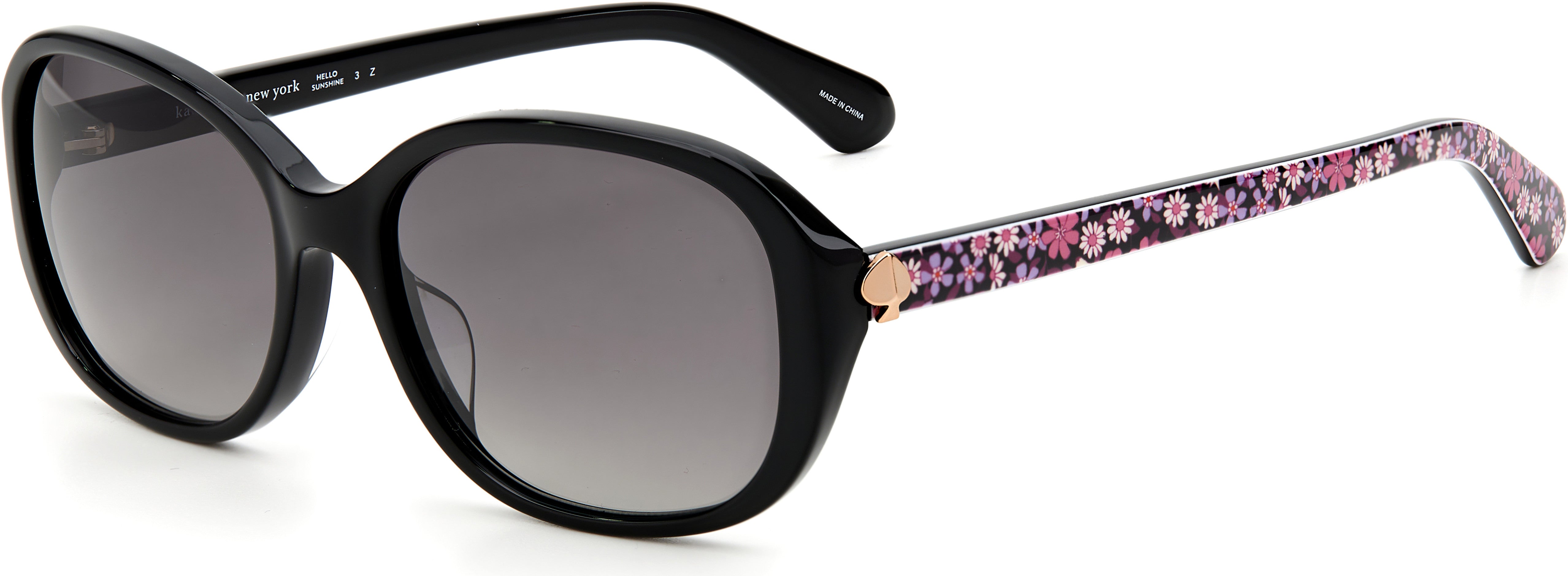Kate Spade Izabella/G/S Oval Modified Sunglasses 0807-0807 Black (WJ Gray Sf Pz)