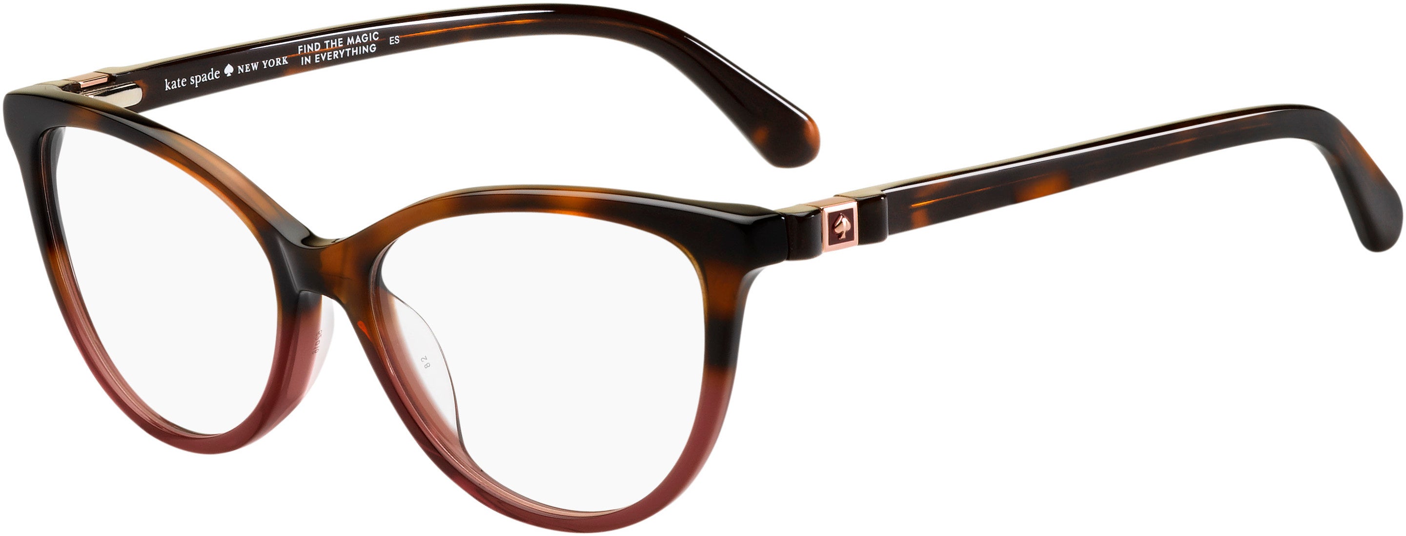Kate Spade Jalinda Cat Eye/butterfly Eyeglasses 0LHF-0LHF Opal Burgundy (00 Demo Lens)