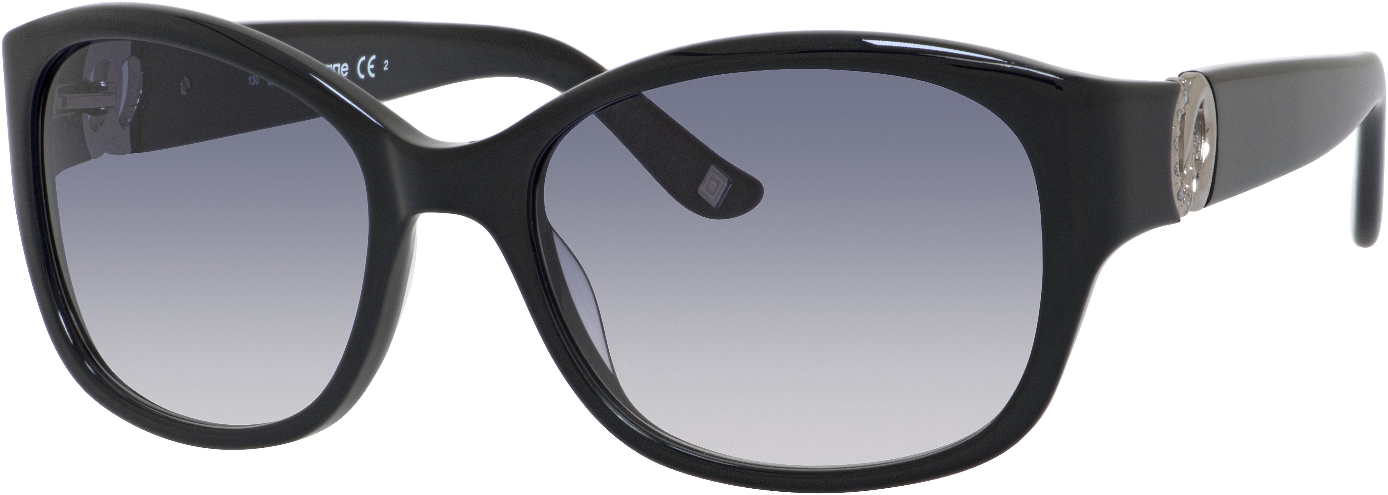 Liz Claiborne 565/S Butterfly Sunglasses 0807-0807 Black (AM Gray Gradient)