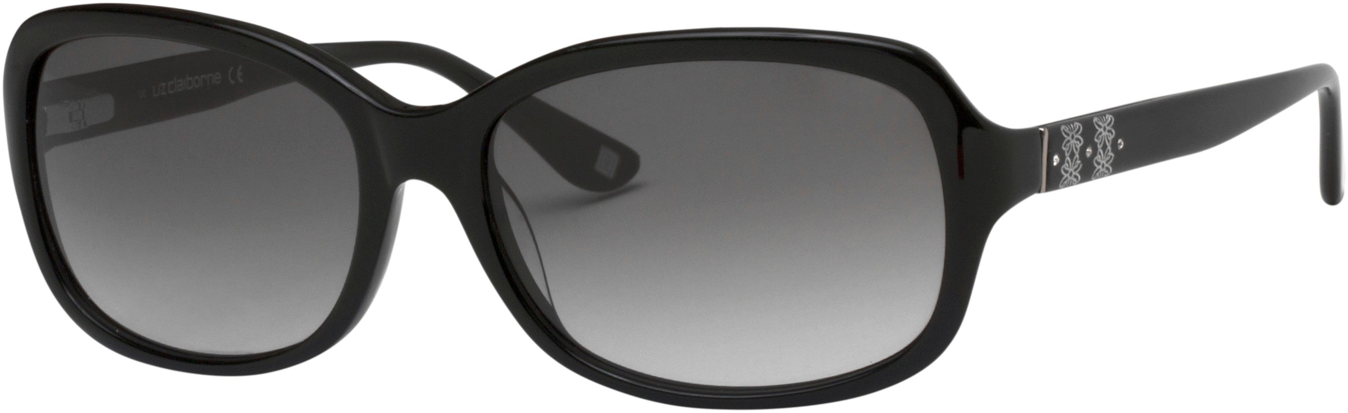 Liz Claiborne 567/S Cat Eye/butterfly Sunglasses 0807-0807 Black (9O Dark Gray Gradient)