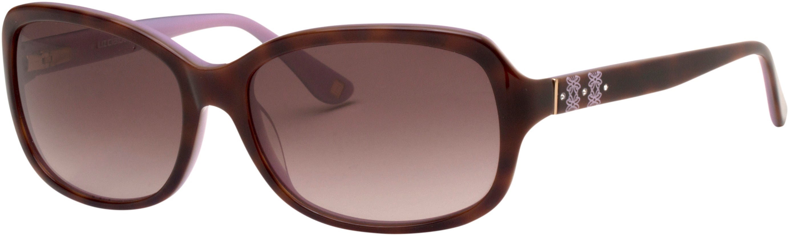 Liz Claiborne 567/S Cat Eye/butterfly Sunglasses 0MMH-0MMH Havana Lilac (3X Burgundy Shaded)