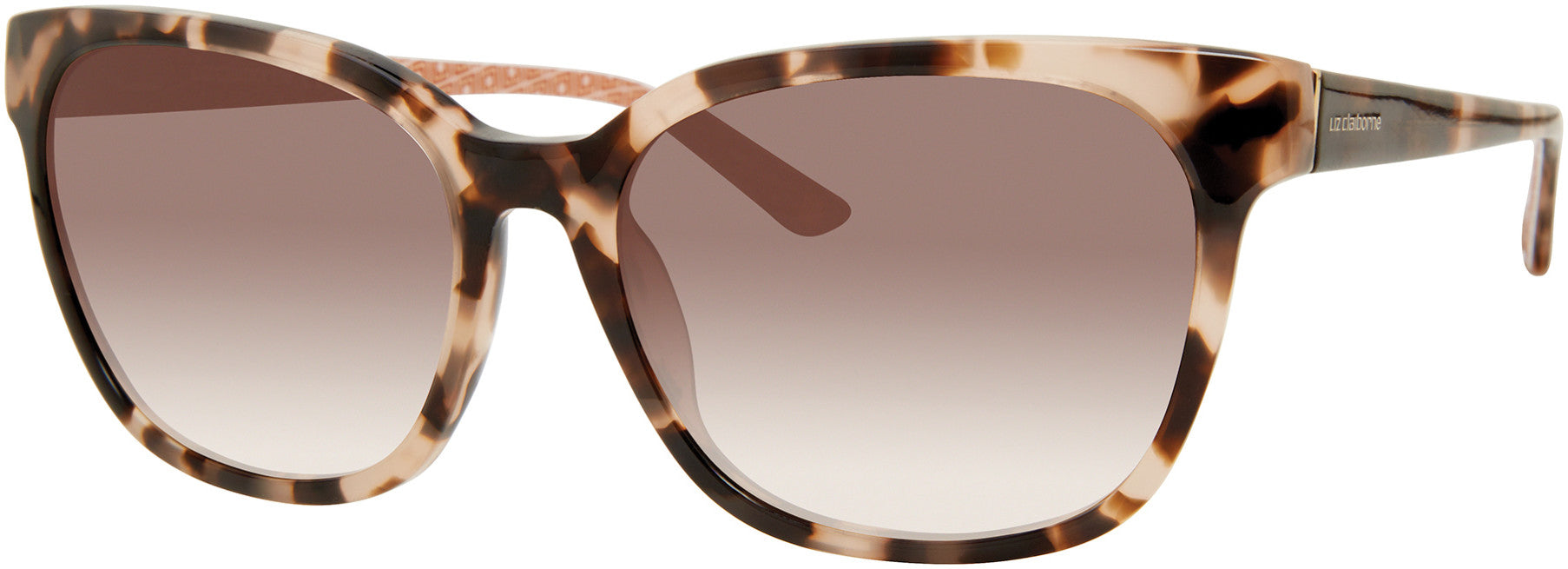 Liz Claiborne 572/S Oval Modified Sunglasses 0HT8-0HT8 Pink Havana (HA Brown Gradient)