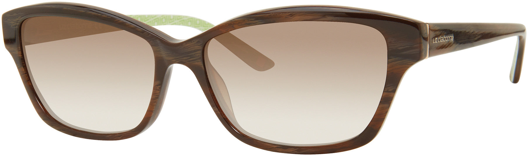 Liz Claiborne 574/S Rectangular Sunglasses 0WR9-0WR9 Brown Havana (HA Brown Gradient)