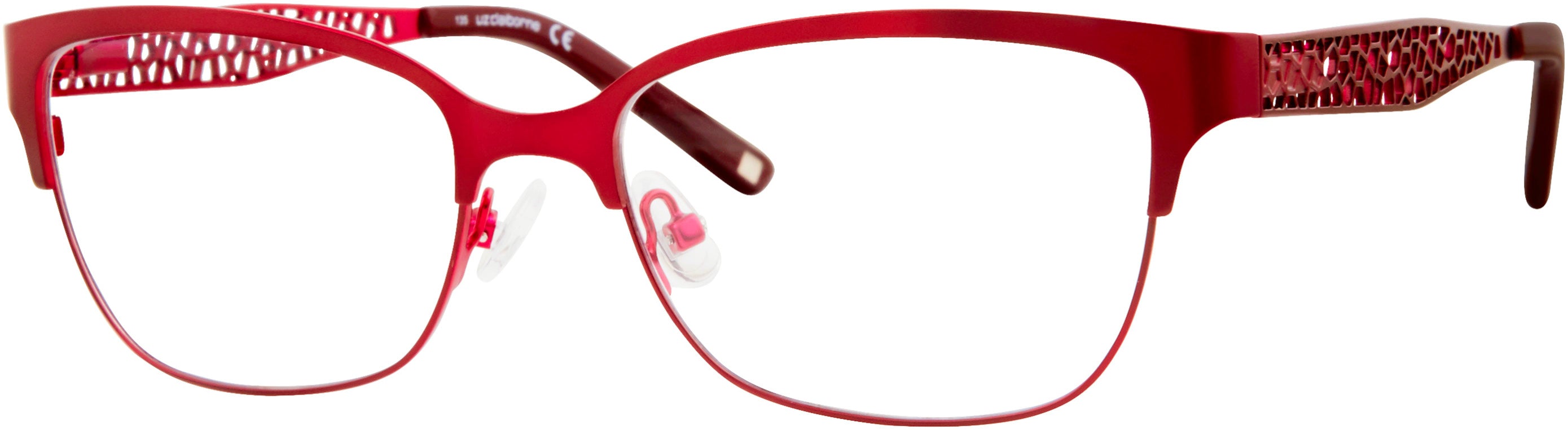 Liz Claiborne 643 Square Eyeglasses 0C8C-0C8C Burgundy Red (00 Demo Lens)