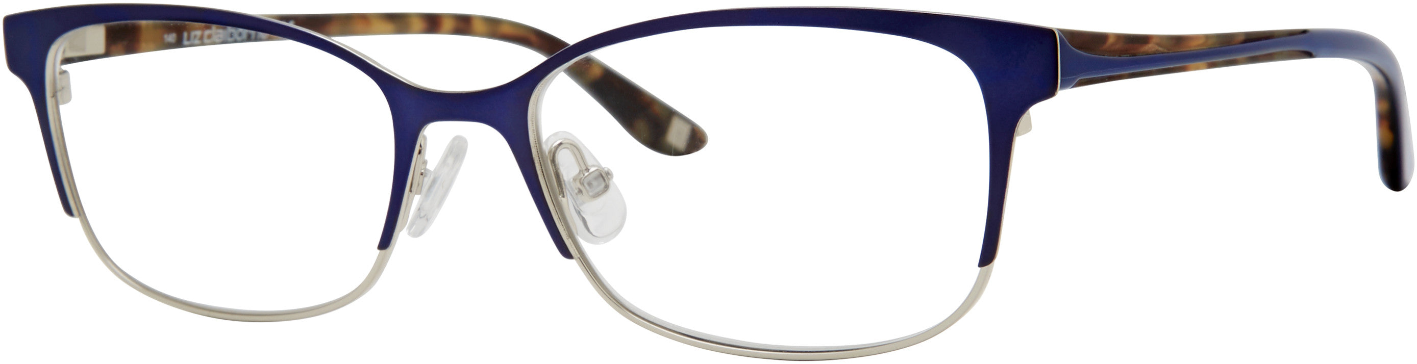 Liz Claiborne 644 Rectangular Eyeglasses 00JI-00JI Blue Pdbl (00 Demo Lens)