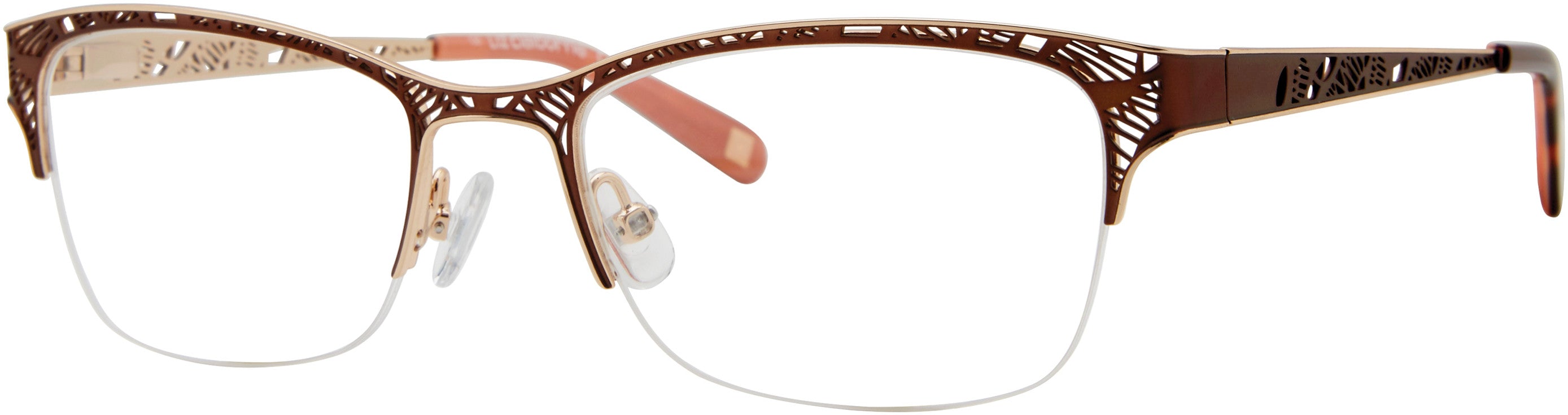 Liz Claiborne 645 Cat Eye/butterfly Eyeglasses 009Q-009Q Brown (00 Demo Lens)
