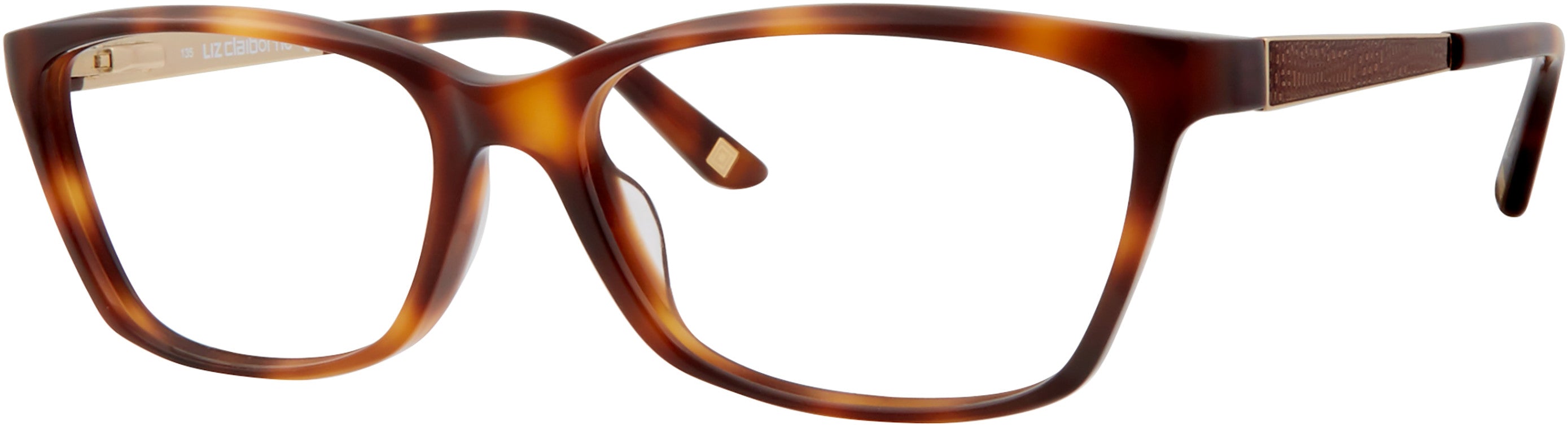 Liz Claiborne 646 Cat Eye/butterfly Eyeglasses 0WR9-0WR9 Brown Havana (00 Demo Lens)