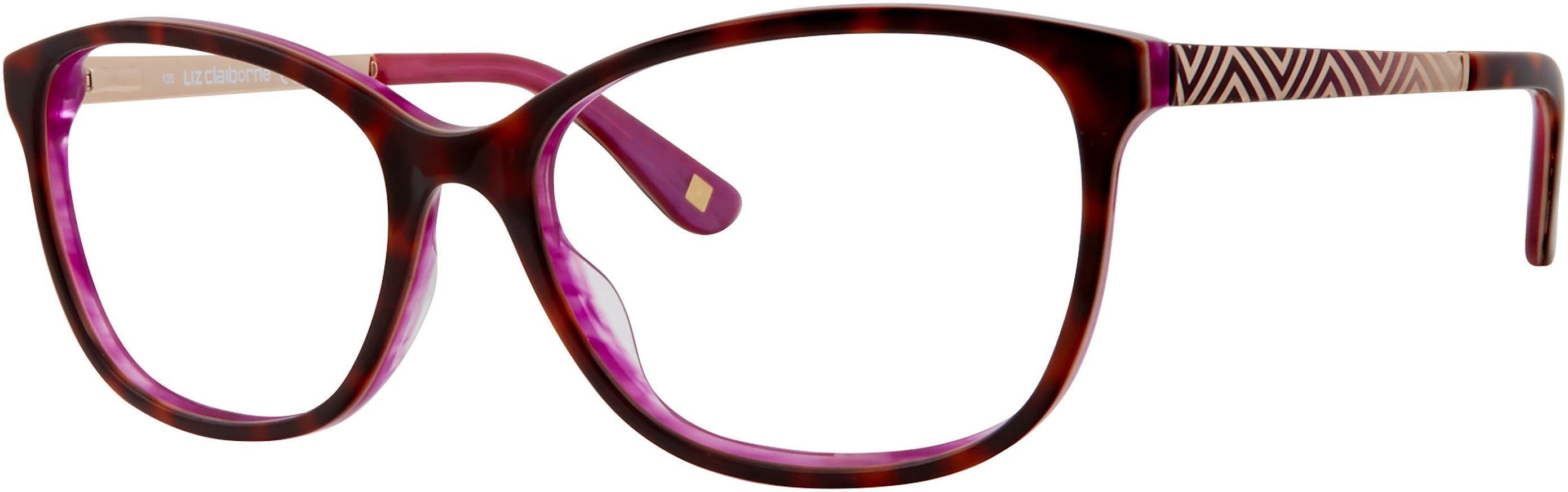 Liz Claiborne 647 Cat Eye/butterfly Eyeglasses 0MFX-0MFX Havana Plum (00 Demo Lens)
