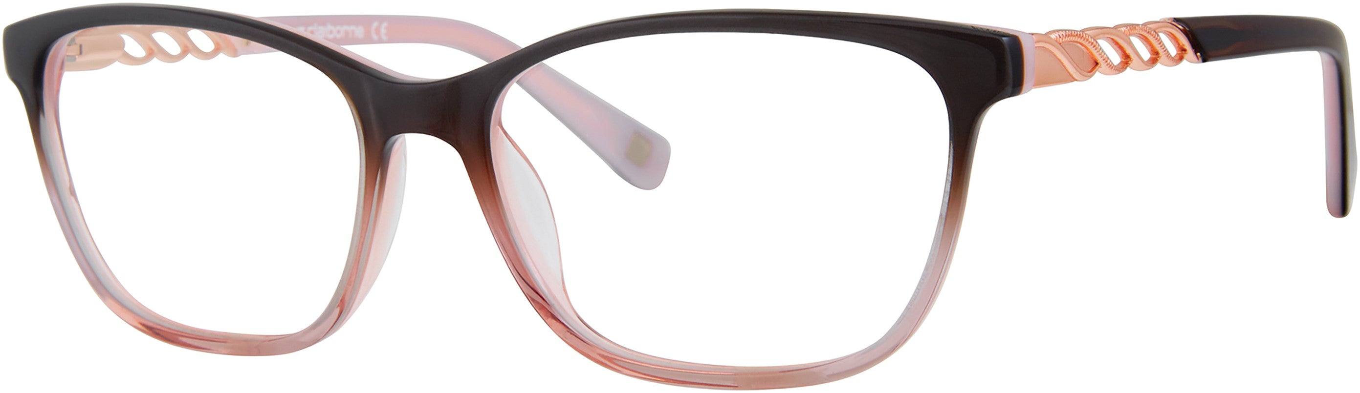 Liz Claiborne 648 Rectangular Eyeglasses 0HAQ-0HAQ Gray Gold (00 Demo Lens)