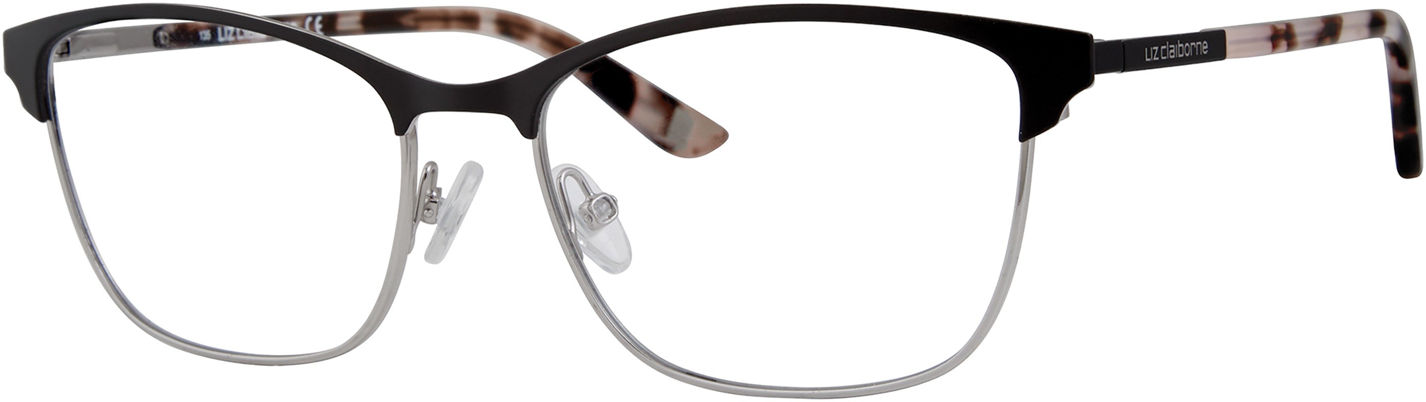 Liz Claiborne 649 Cat Eye/butterfly Eyeglasses 0284-0284 Black Ruthenium (00 Demo Lens)