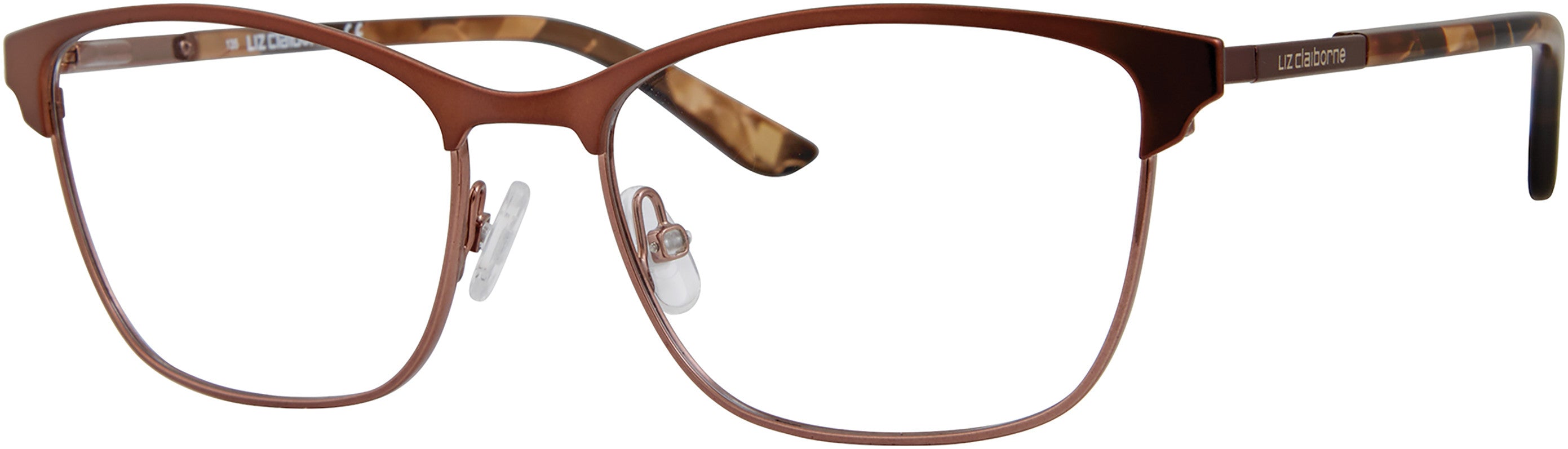 Liz Claiborne 649 Cat Eye/butterfly Eyeglasses 0FG4-0FG4 Brown Gold (00 Demo Lens)