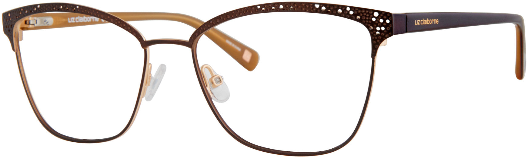 Liz Claiborne 651 Cat Eye/butterfly Eyeglasses 0UFM-0UFM Bwgd Grid (00 Demo Lens)