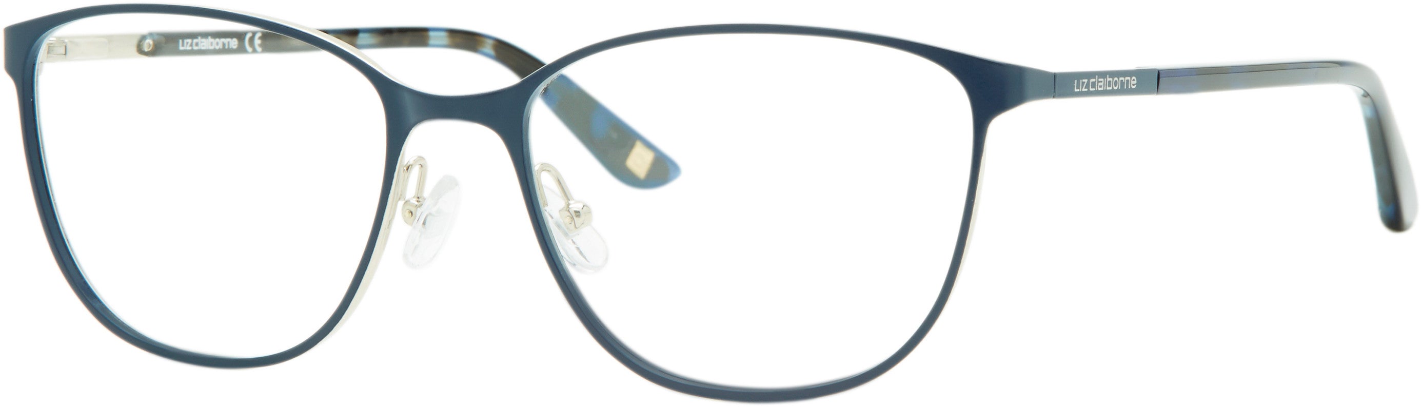 Liz Claiborne 652 Cat Eye/butterfly Eyeglasses 0PJP-0PJP Blue (00 Demo Lens)
