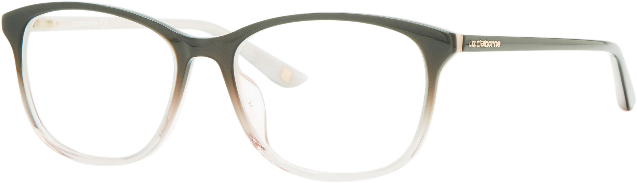 Liz Claiborne 653 Square Eyeglasses 0HAQ-0HAQ Shaded Gray Pink (00 Demo Lens)