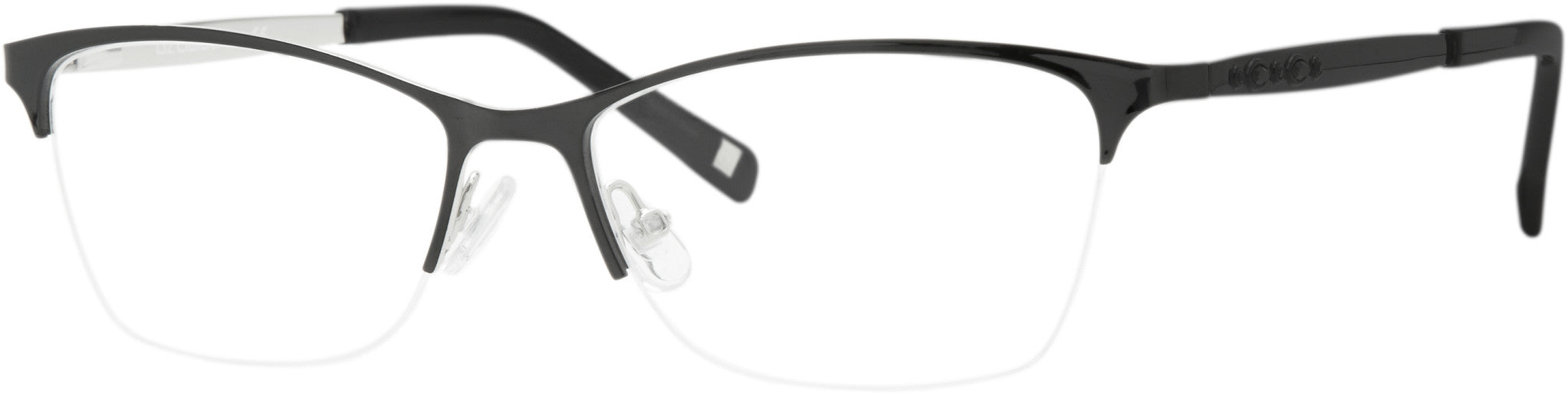 Liz Claiborne 654 Cat Eye/butterfly Eyeglasses 0CSA-0CSA Black Palladium (00 Demo Lens)