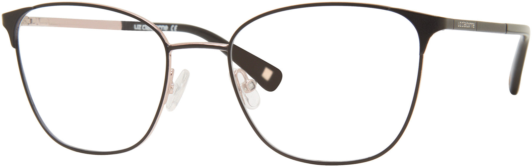 Liz Claiborne 656 Cat Eye/butterfly Eyeglasses 0003-0003 Matte Black (00 Demo Lens)