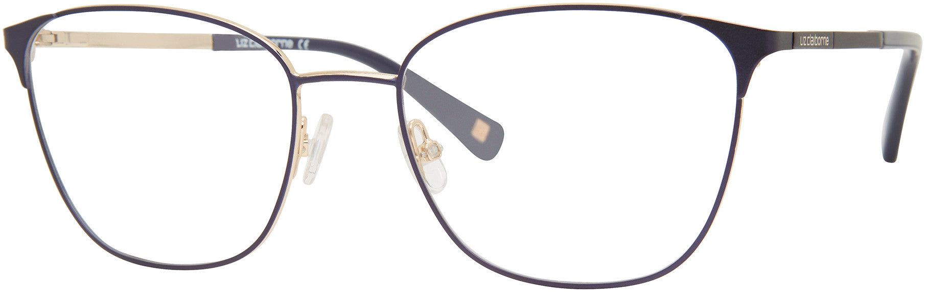 Liz Claiborne 656 Cat Eye/butterfly Eyeglasses 0E8W-0E8W Semi Matte Navy (00 Demo Lens)