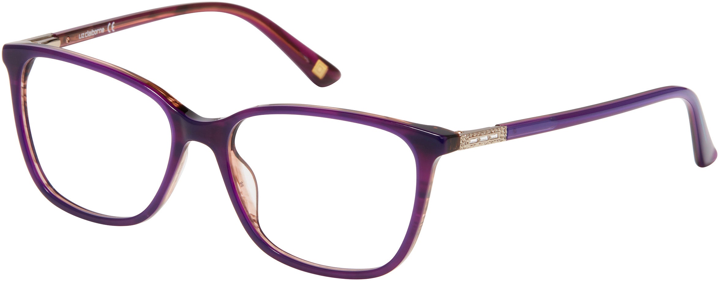Liz Claiborne 657 Rectangular Eyeglasses 0V06-0V06 Violet Blue (00 Demo Lens)