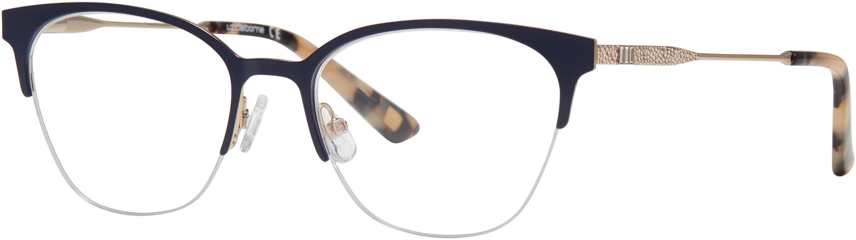 Liz Claiborne 658 Cat Eye/butterfly Eyeglasses 0KY2-0KY2 Blue Gold (00 Demo Lens)