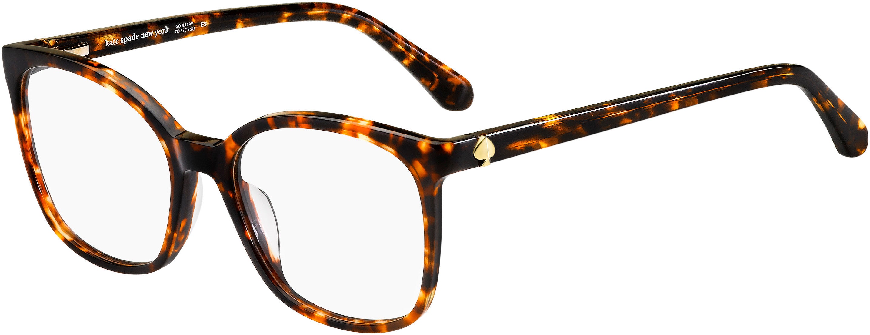Kate Spade Maci Square Eyeglasses 0086-0086 Dark Havana (00 Demo Lens)