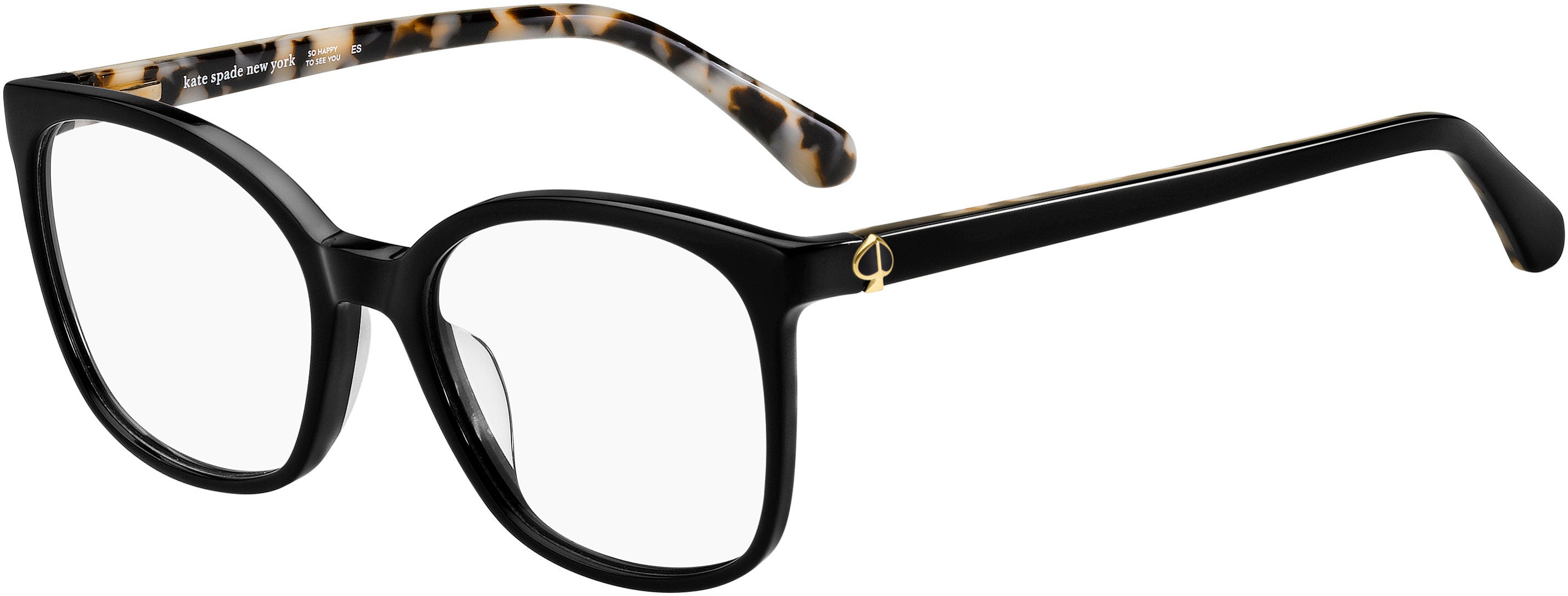 Kate Spade Maci Square Eyeglasses 0807-0807 Black (00 Demo Lens)