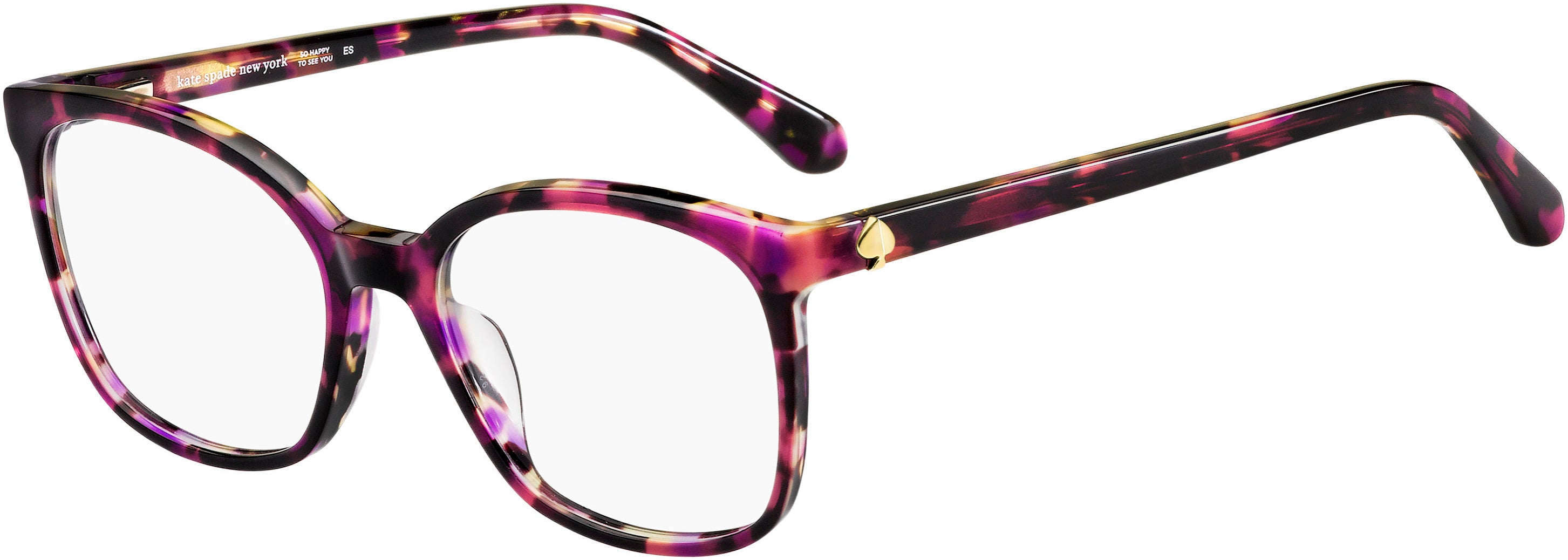 Kate Spade Maci Square Eyeglasses 0HT8-0HT8 Pink Havana (00 Demo Lens)
