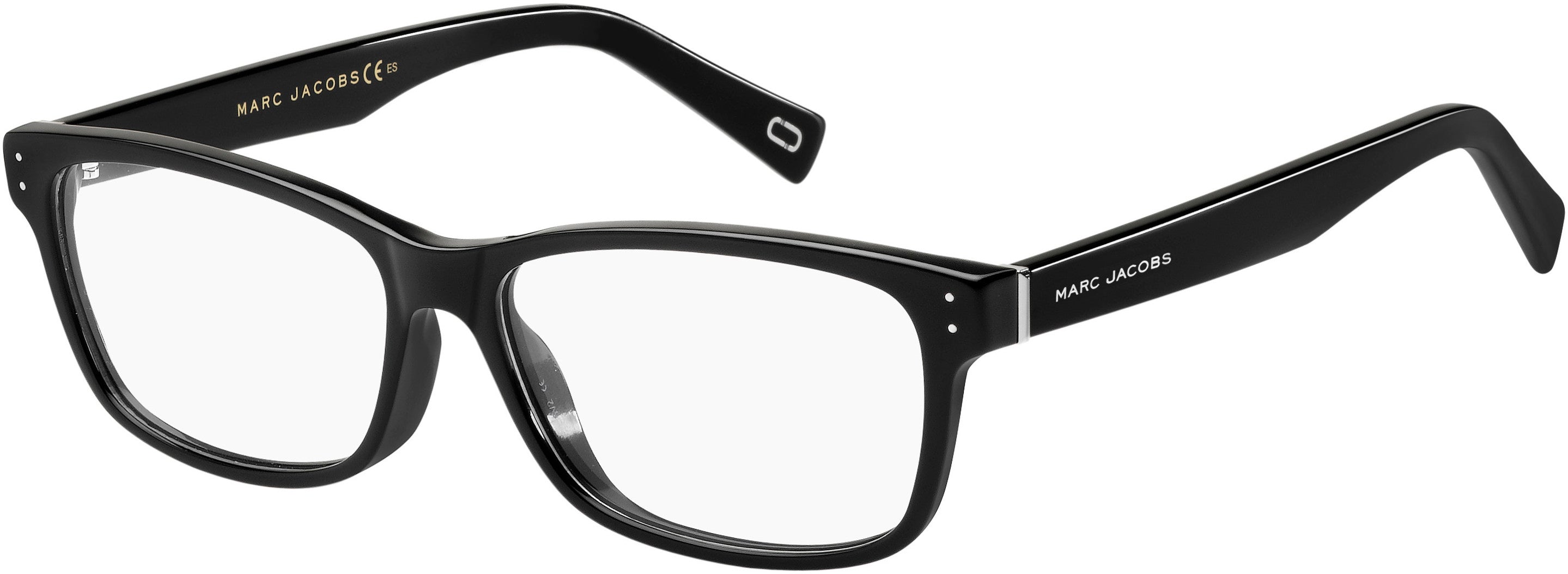 Marc Jacobs Marc 127 Rectangular Eyeglasses 0807-0807 Black (00 Demo Lens)