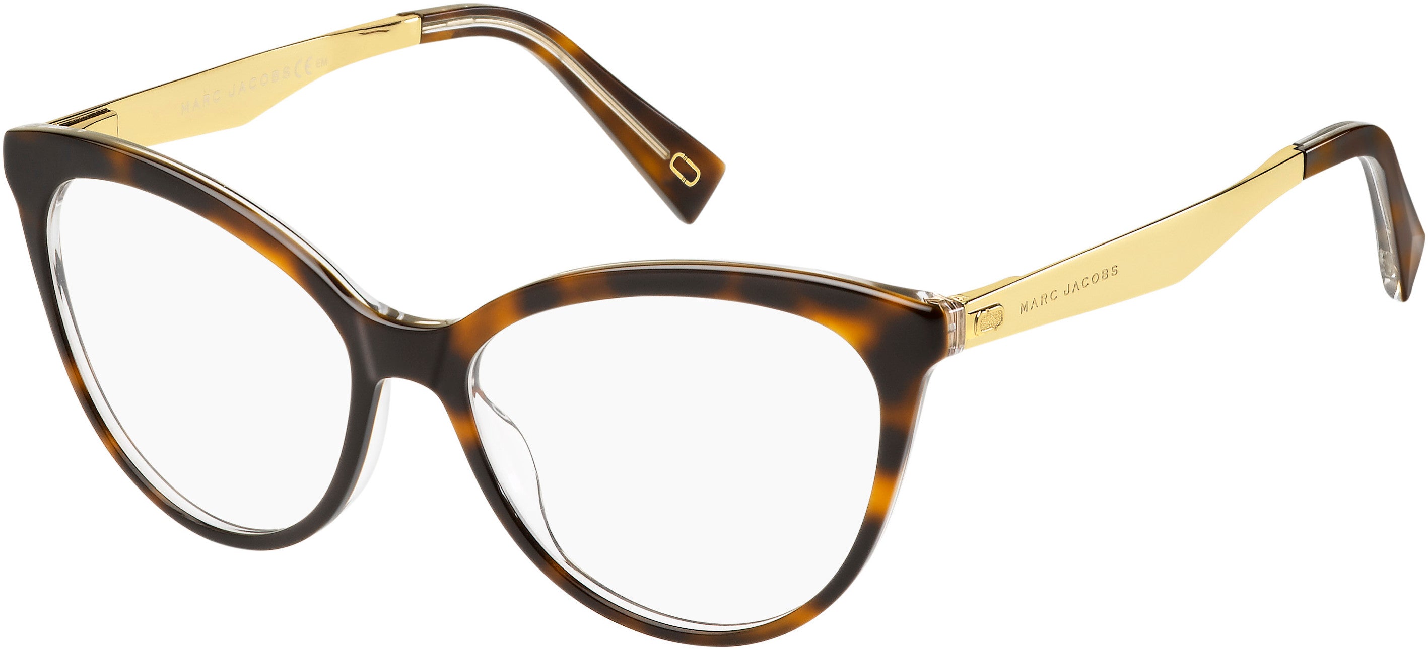 Marc Jacobs Marc 205 Cat Eye/butterfly Eyeglasses 0086-0086 Dark Havana (00 Demo Lens)
