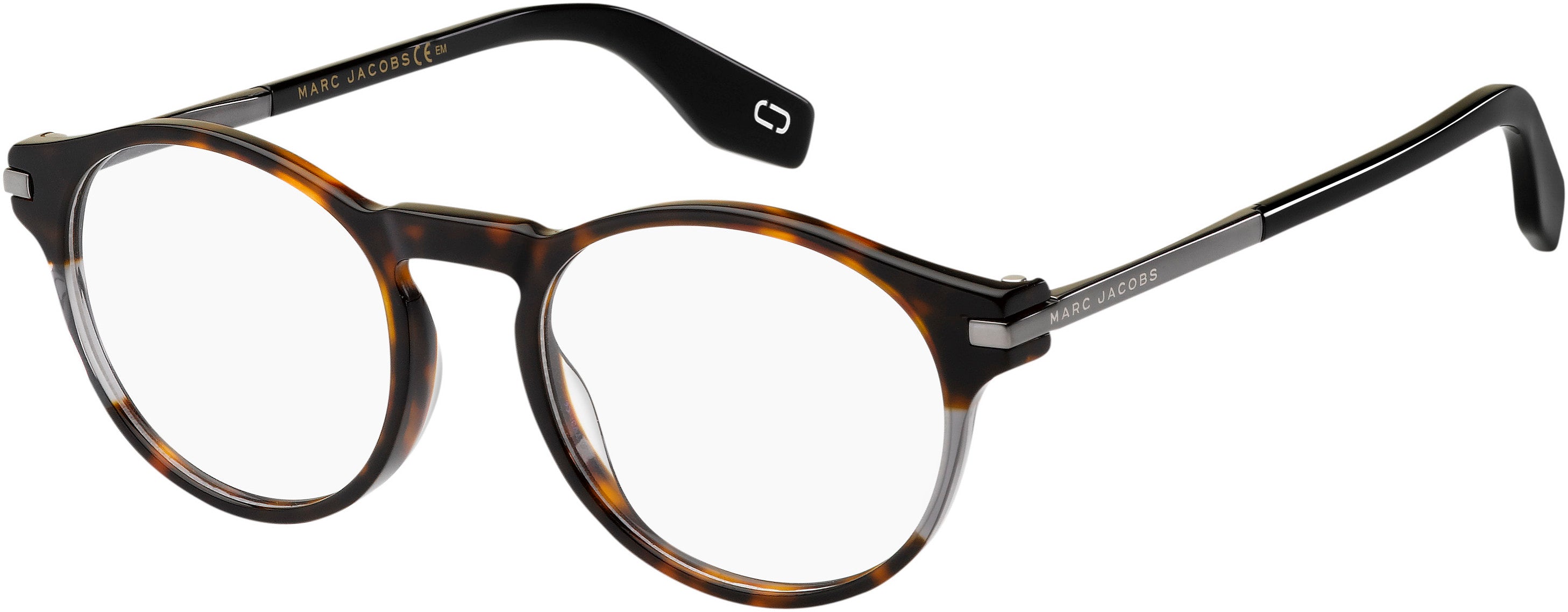 Marc Jacobs Marc 296 Oval Modified Eyeglasses 0086-0086 Dark Havana (00 Demo Lens)