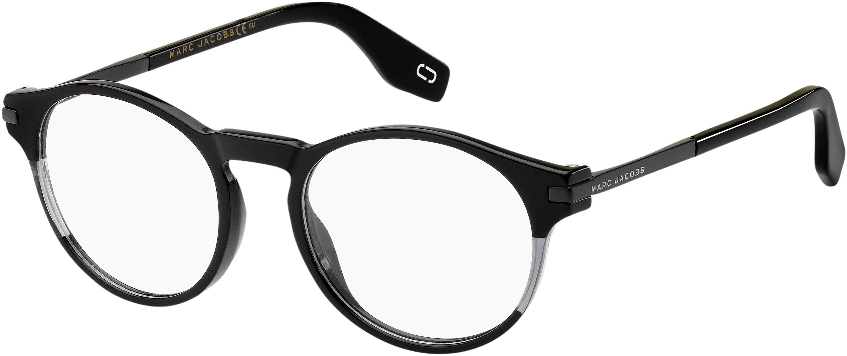 Marc Jacobs Marc 296 Oval Modified Eyeglasses 0807-0807 Black (00 Demo Lens)