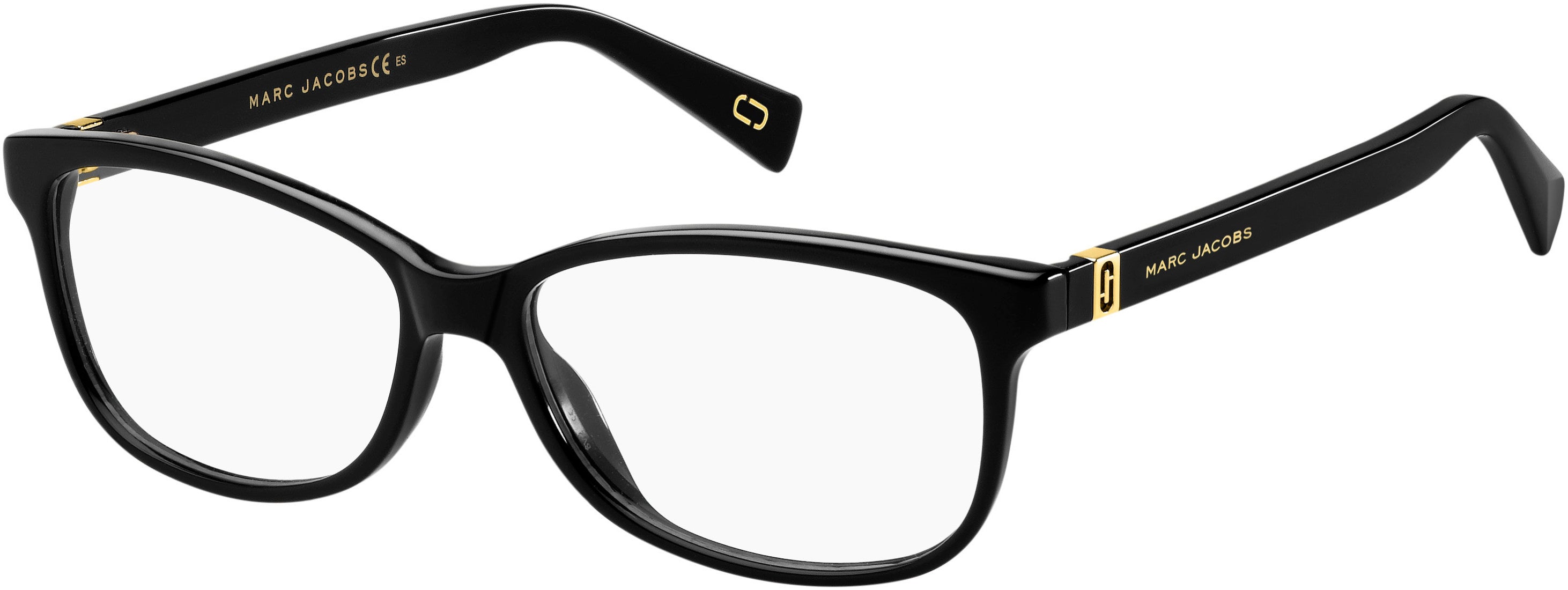 Marc Jacobs Marc 339 Rectangular Eyeglasses 0807-0807 Black (00 Demo Lens)