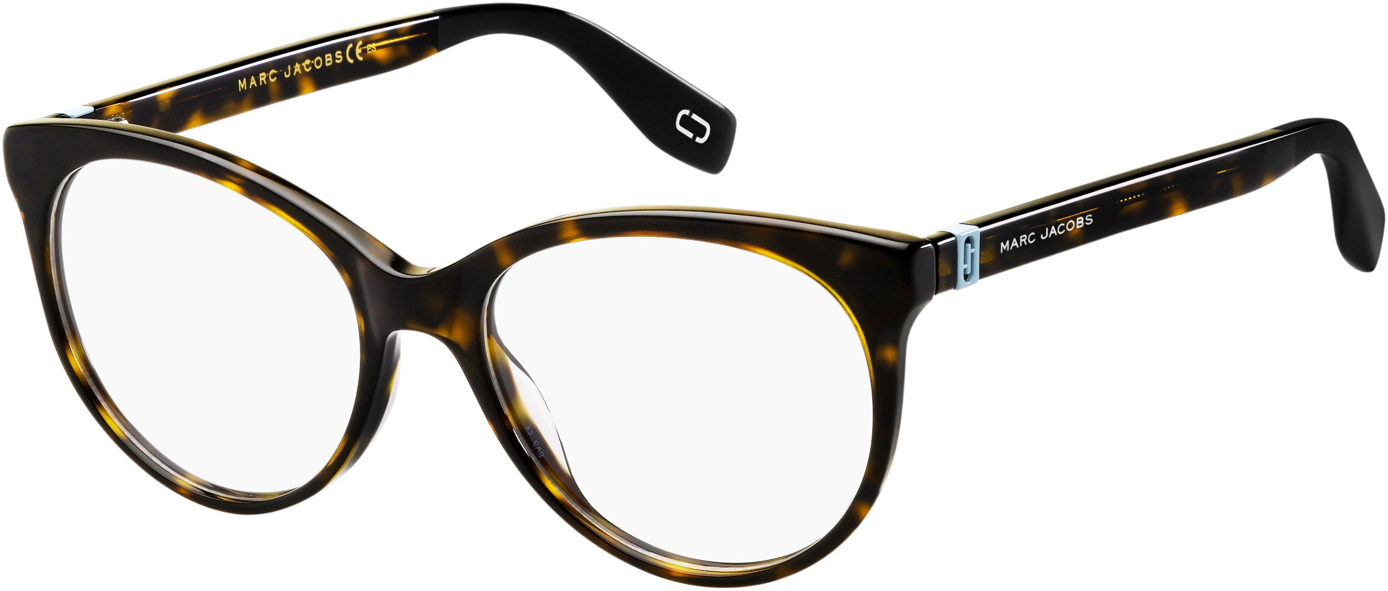 Marc Jacobs Marc 350 Cat Eye/butterfly Eyeglasses 0086-0086 Dark Havana (00 Demo Lens)