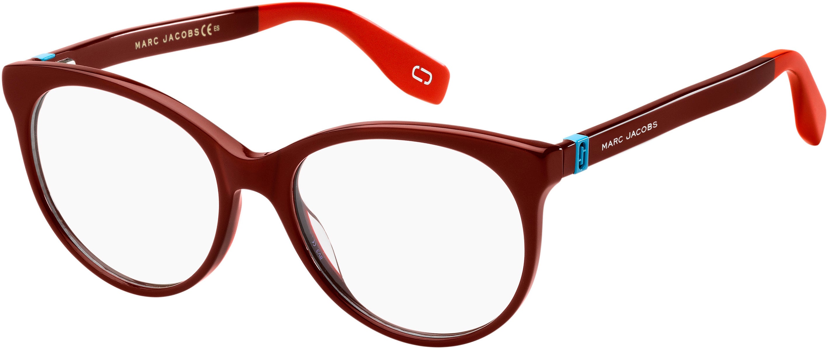 Marc Jacobs Marc 350 Cat Eye/butterfly Eyeglasses 0LHF-0LHF Opal Burgundy (00 Demo Lens)