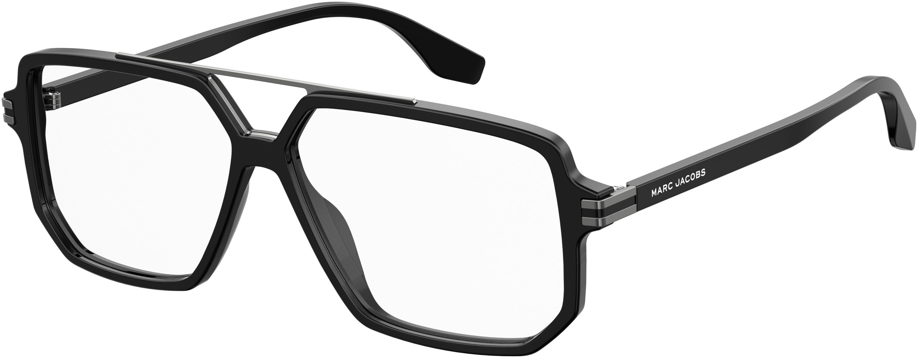 Marc Jacobs Marc 417 Square Eyeglasses 0284-0284 Black Ruthenium (00 Demo Lens)