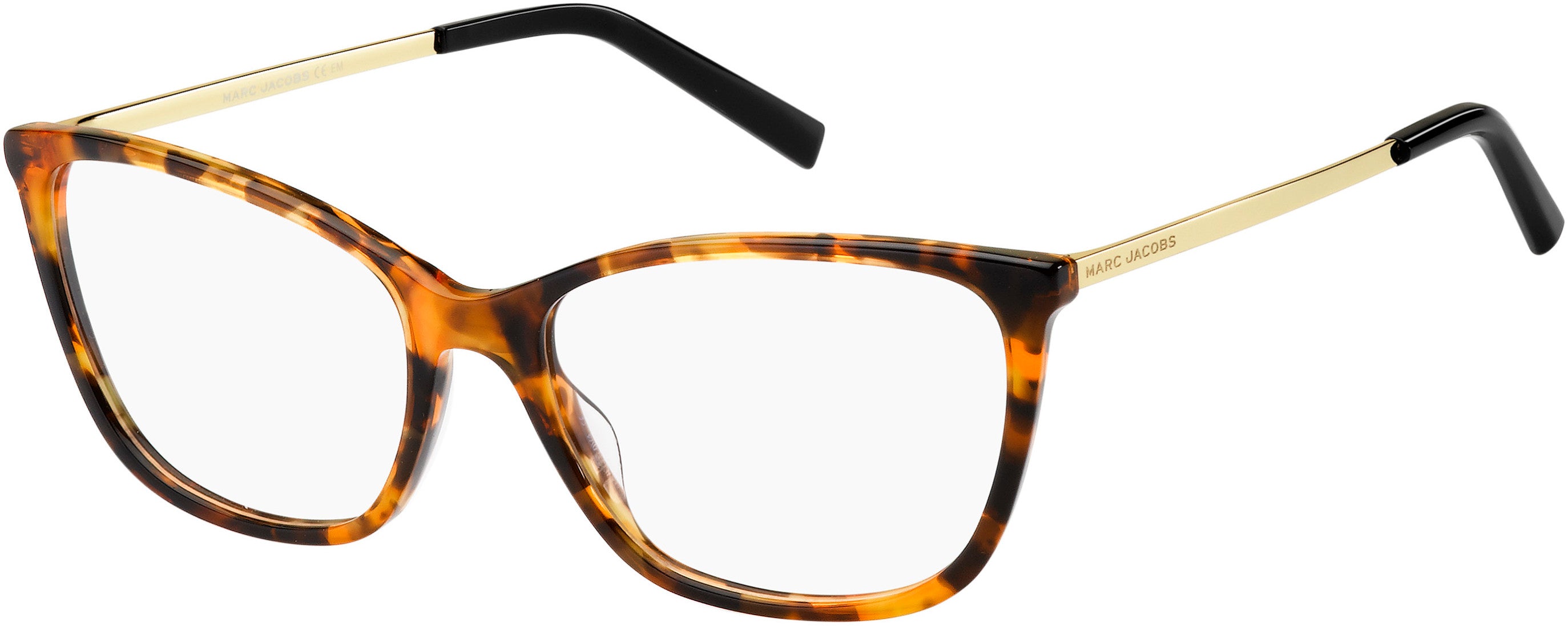 Marc Jacobs Marc 436/N Cat Eye/butterfly Eyeglasses 0EPZ-0EPZ Yellow Red Havana (00 Demo Lens)