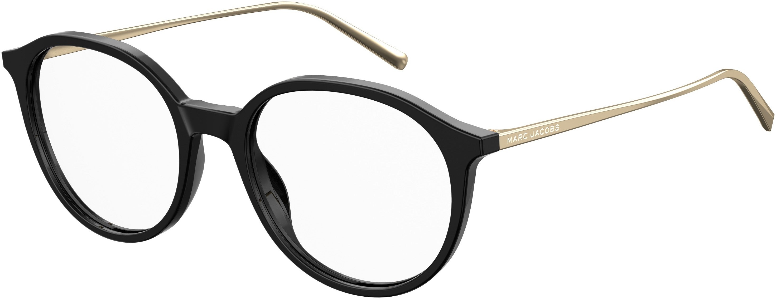 Marc Jacobs Marc 437 Oval Modified Eyeglasses 0807-0807 Black (00 Demo Lens)