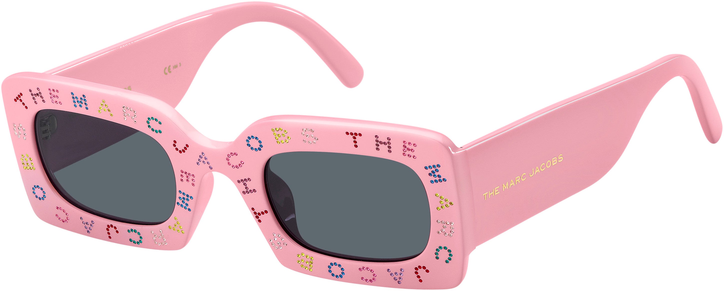 Marc Jacobs Marc 488/S Rectangular Sunglasses 035J-035J Pink (IR Gray)