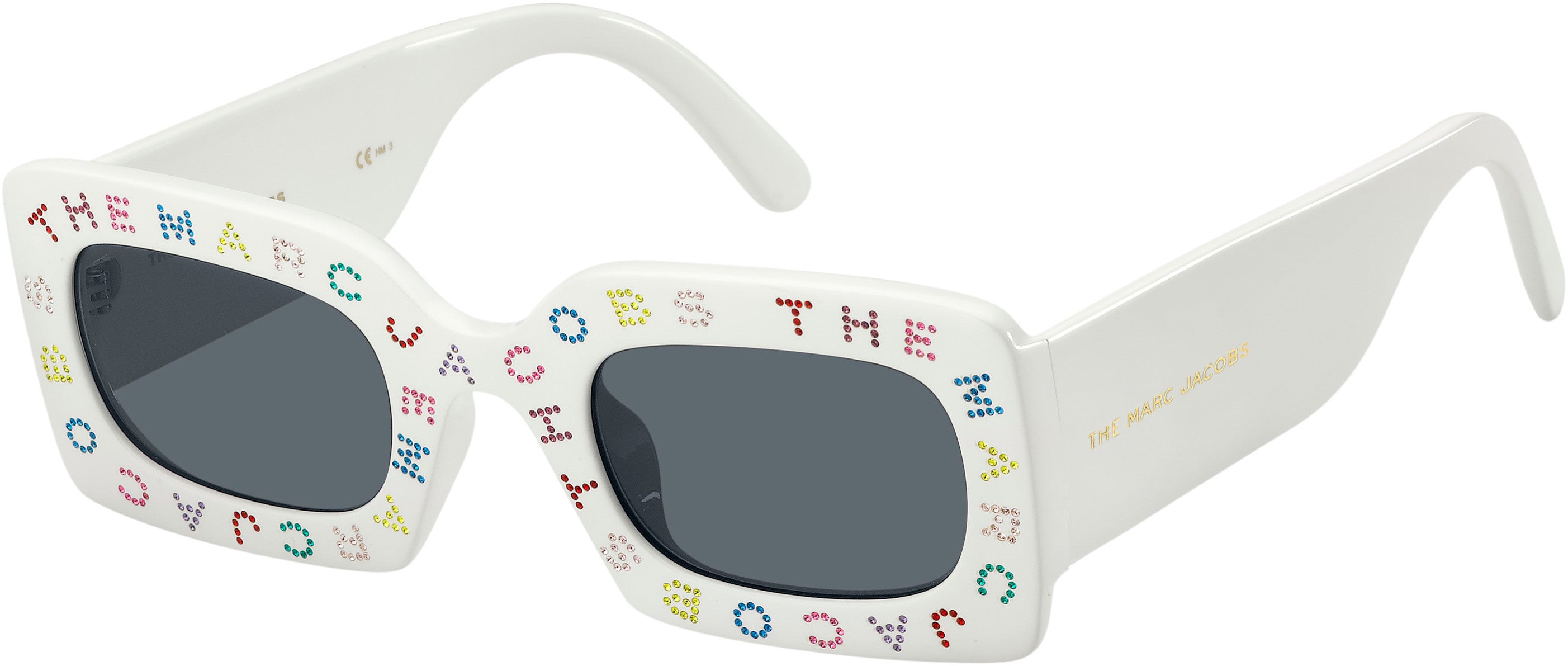 Marc Jacobs Marc 488/S Rectangular Sunglasses 0VK6-0VK6 White (IR Gray)