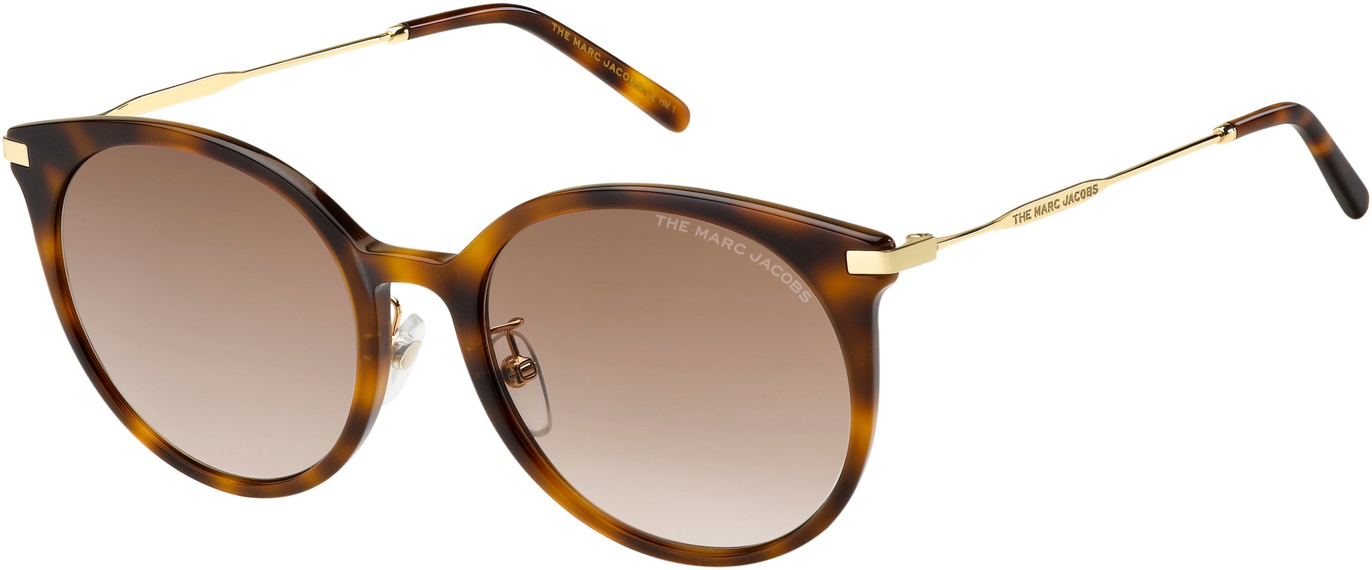 Marc Jacobs Marc 552/G/S Oval Modified Sunglasses 0086-0086 Dark Havana (HA Brown Gradient)