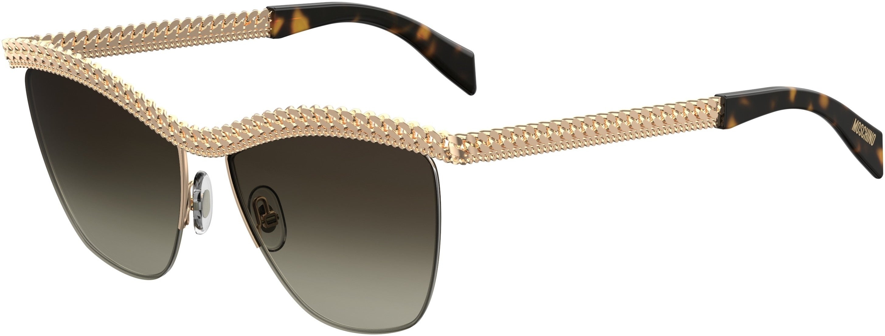 Moschino 010/S Cat Eye/butterfly Sunglasses 006J-006J Gold Havana (HA Brown Gradient)